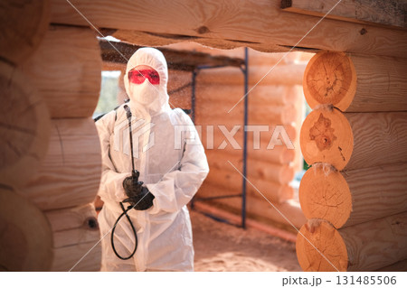 Disinsection of a wooden house 131485506