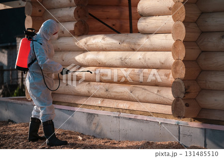 Disinsection of a wooden house 131485510