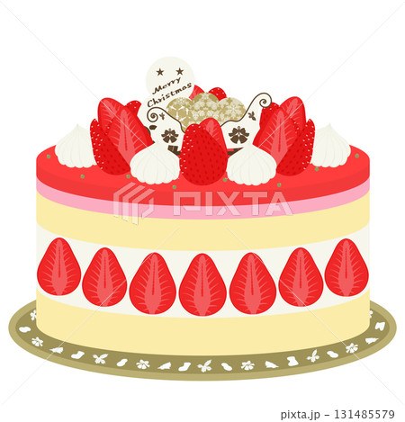 クリスマスケーキのイラスト 131485579