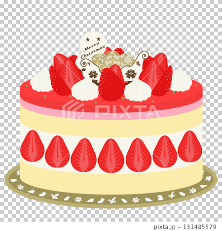 クリスマスケーキのイラスト 131485579