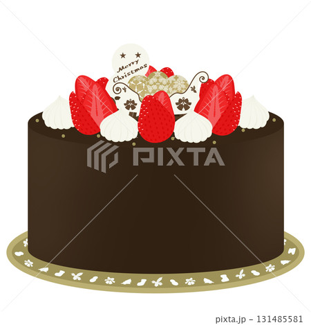 クリスマスケーキのイラスト クリスマスケーキのイラスト 131485581
