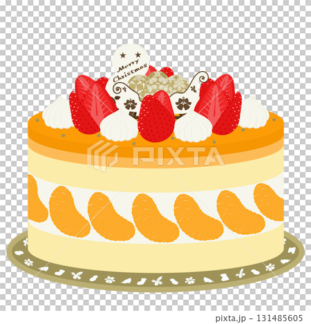 クリスマスケーキのイラスト 131485605