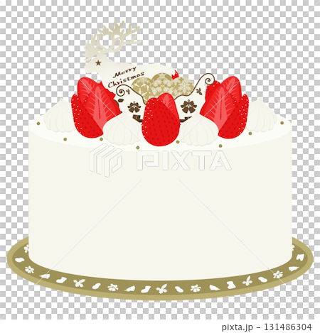 クリスマスケーキのイラスト 131486304