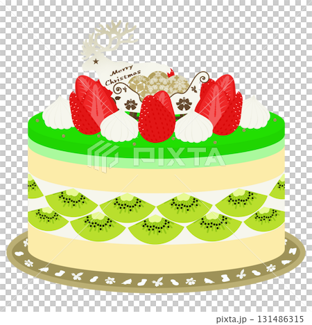 Christmas cake illustration Christmas cake illustration 131486315