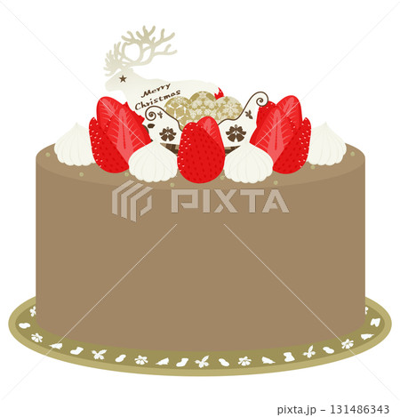 クリスマスケーキのイラスト クリスマスケーキのイラスト 131486343