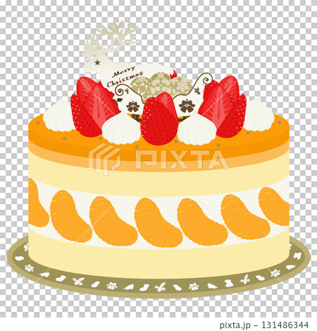 Christmas cake illustration Christmas cake illustration 131486344