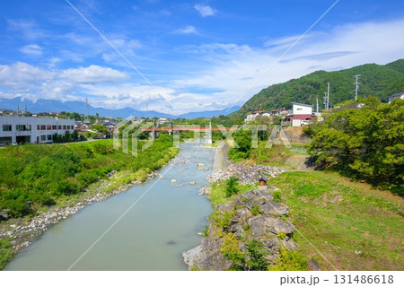 三峰川と天女橋【伊那市高遠町】 三峰川と天女橋【伊那市高遠町】 131486618