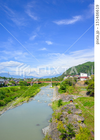三峰川と天女橋【伊那市高遠町】 131486619