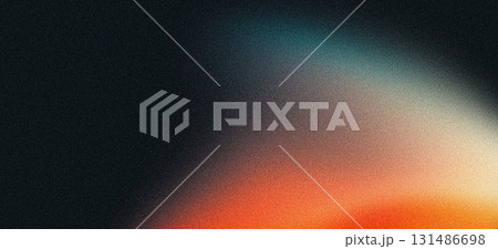 Teal orange black red grainy background, abstract color gradient shape, noise texture poster banner header wallpaper cover design 131486698