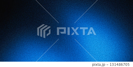 Blue abstract gradient background, grain texture effect dark vibrant color flow wave on black backdrop 131486705