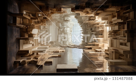 木の迷宮を満たす光と水の廊下 木の迷宮を満たす光と水の廊下 131487088