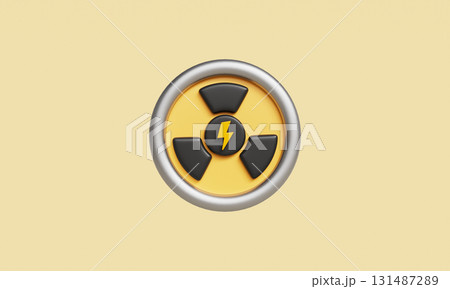 Nuclear Energy Icon. 3D Rendering. Nuclear Energy Icon. 3D Rendering. 131487289