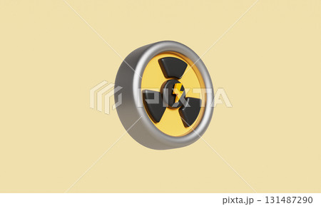 Nuclear Energy Icon. 3D Rendering. 131487290