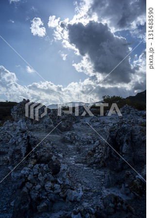 秋の夕方の宇曾利山湖 恐山 秋の夕方の宇曾利山湖 恐山 131488590