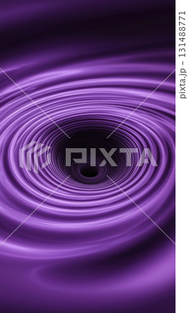 mesmerizing purple vortex creates sense of calm energy and artistic serenity, drawing viewer into its depths. smooth gradient patterns radiate tranquility and intrigue 131488771