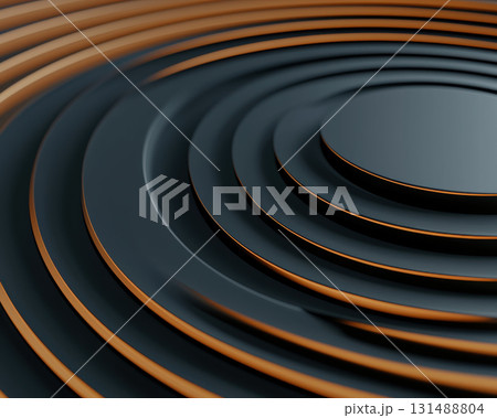 Subtle glowing lines forming infinite rhythmic arcs create calming ambiance in this abstract design. interplay of dark and orange tones adds depth and interest Subtle glowing lines forming infinite rhythmic arcs create calming ambiance in this abstract design. interplay of dark and orange tones adds depth and interest 131488804