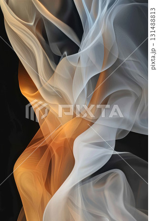 Subtle light trails weaving in smooth flowing curves create tranquil and mesmerizing atmosphere. interplay of soft colors evokes sense of calm and serenity Subtle light trails weaving in smooth flowing curves create tranquil and mesmerizing atmosphere. interplay of soft colors evokes sense of calm and serenity 131488813