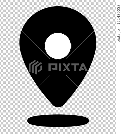 Black location icon, current location mark, vector illustration 131489058