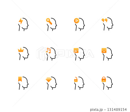 Business and creativity - line design style icons 131489154