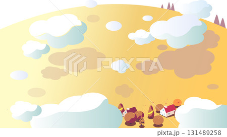 秋の丘の風景 秋の丘の風景 131489258