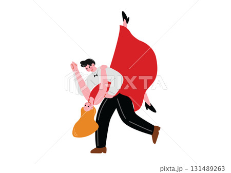 ペアで踊る男女 131489263