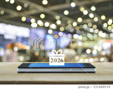 Business happy new year 2026 shop online concept 131489574