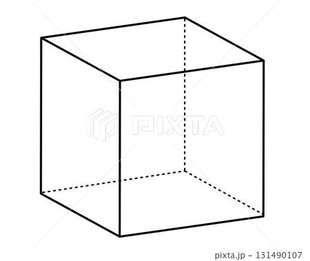 高さ　立方体　ベクターイラスト素材 131490107