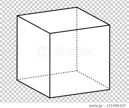 高さ　立方体　ベクターイラスト素材 131490107