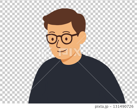眼鏡をかけた男性のイラスト 眼鏡をかけた男性のイラスト 131490726