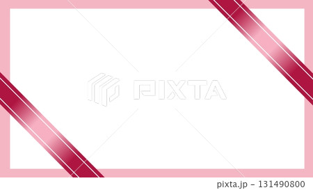 リボンのシンプルなフレーム背景 リボンのシンプルなフレーム背景 131490800