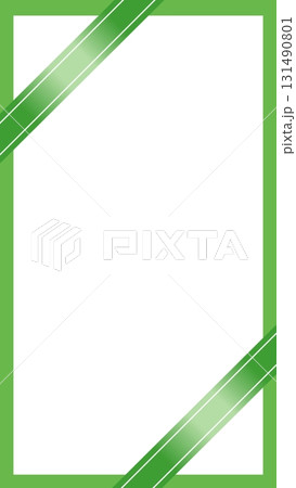 リボンのシンプルなフレーム背景 131490801