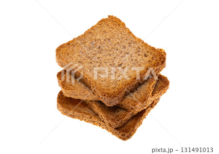 Rye croutons isolated Rye croutons isolated 131491013