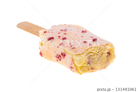 Chocolate ice cream on a stick isolated Chocolate ice cream on a stick isolated 131491061