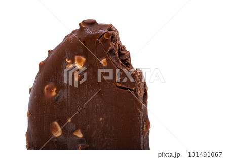 Chocolate ice cream on a stick isolated Chocolate ice cream on a stick isolated 131491067