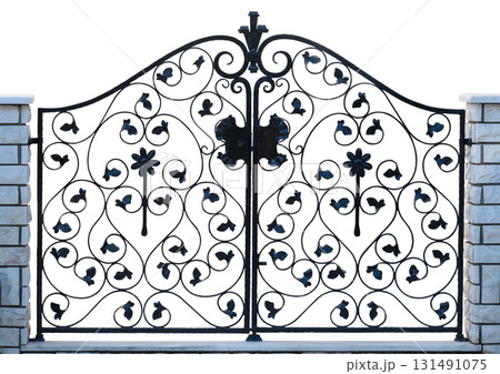 Beautiful metal gate isolated Beautiful metal gate isolated 131491075
