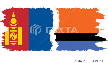 Chagos and Mongolia grunge flags connection vector 131491412