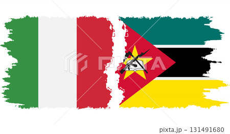 Mozambique and Italy grunge flags connection vector Mozambique and Italy grunge flags connection vector 131491680