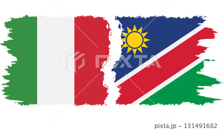 Namibia and Italy grunge flags connection vector Namibia and Italy grunge flags connection vector 131491682