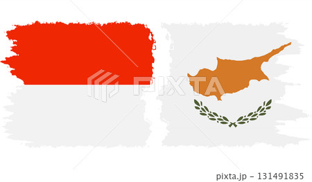Cyprus and Indonesia grunge flags connection vector Cyprus and Indonesia grunge flags connection vector 131491835