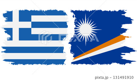 Marshall Islands and Greece grunge flags connection vector Marshall Islands and Greece grunge flags connection vector 131491910