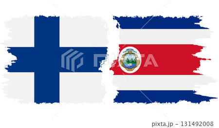 Costa Rica and Finland grunge flags connection vector 131492008