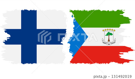 Equatorial Guinea and Finland grunge flags connection vector Equatorial Guinea and Finland grunge flags connection vector 131492019
