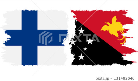 Papua New Guinea and Finland grunge flags connection vector Papua New Guinea and Finland grunge flags connection vector 131492046