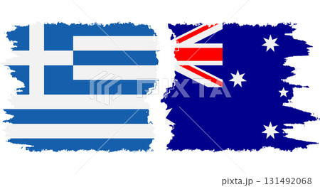 Australia and Greece grunge flags connection vector Australia and Greece grunge flags connection vector 131492068