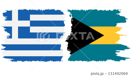 Bahamas and Greece grunge flags connection vector Bahamas and Greece grunge flags connection vector 131492069