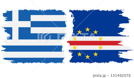 Cape Verde and Greece grunge flags connection vector Cape Verde and Greece grunge flags connection vector 131492078
