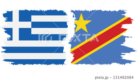 Congo - Kinshasa and Greece grunge flags connection vector Congo - Kinshasa and Greece grunge flags connection vector 131492084