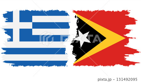 Timor-Leste - East Timor and Greece grunge flags connection vector Timor-Leste - East Timor and Greece grunge flags connection vector 131492095