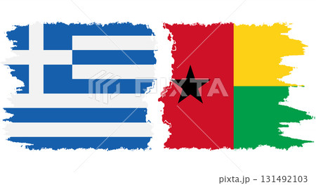 Guinea Bissau and Greece grunge flags connection vector Guinea Bissau and Greece grunge flags connection vector 131492103