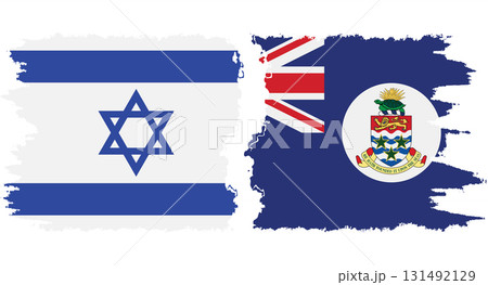 Cayman Islands and Israel grunge flags connection vector Cayman Islands and Israel grunge flags connection vector 131492129